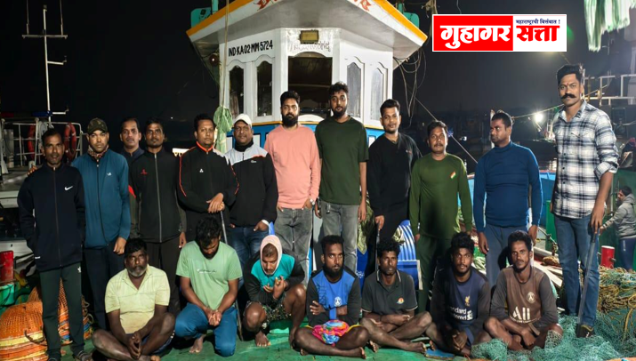 कर्नाटकातील अतिक्रमण करणारी मासेमारी नौका रत्नागिरी मत्स्यव्यवसाय विभागाच्या गस्ती पथकाच्या ताब्यात